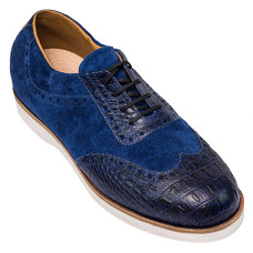 Чоловічі туфлі Oxford Heritage Croco Suede сині