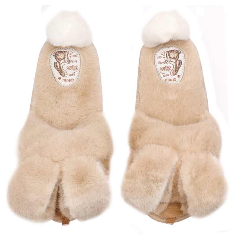 Женские домашние тапочки Кроленя бежевый 4823043347002Beige