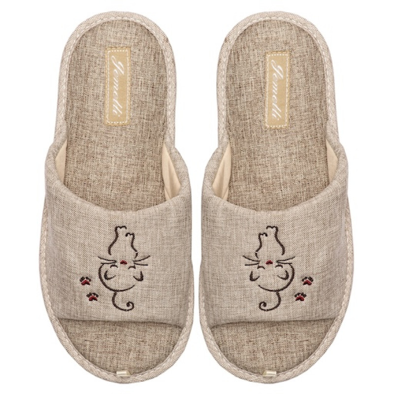 Женские домашние тапочки Мартина бежевый 4823043346760-beige
