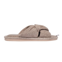 Женские домашние тапочки с открытым носком Вузлик бежевый 4823043356905Beige